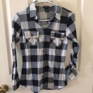Rue21 Soft Flannel with Lace Pocket
